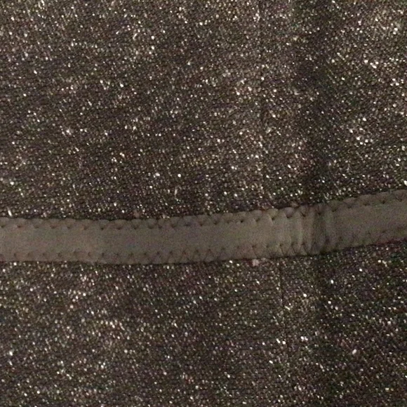 Stylish Brown skirt with leather-like stripes - Picture 6 of 16